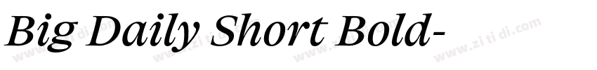 Big Daily Short Bold字体转换